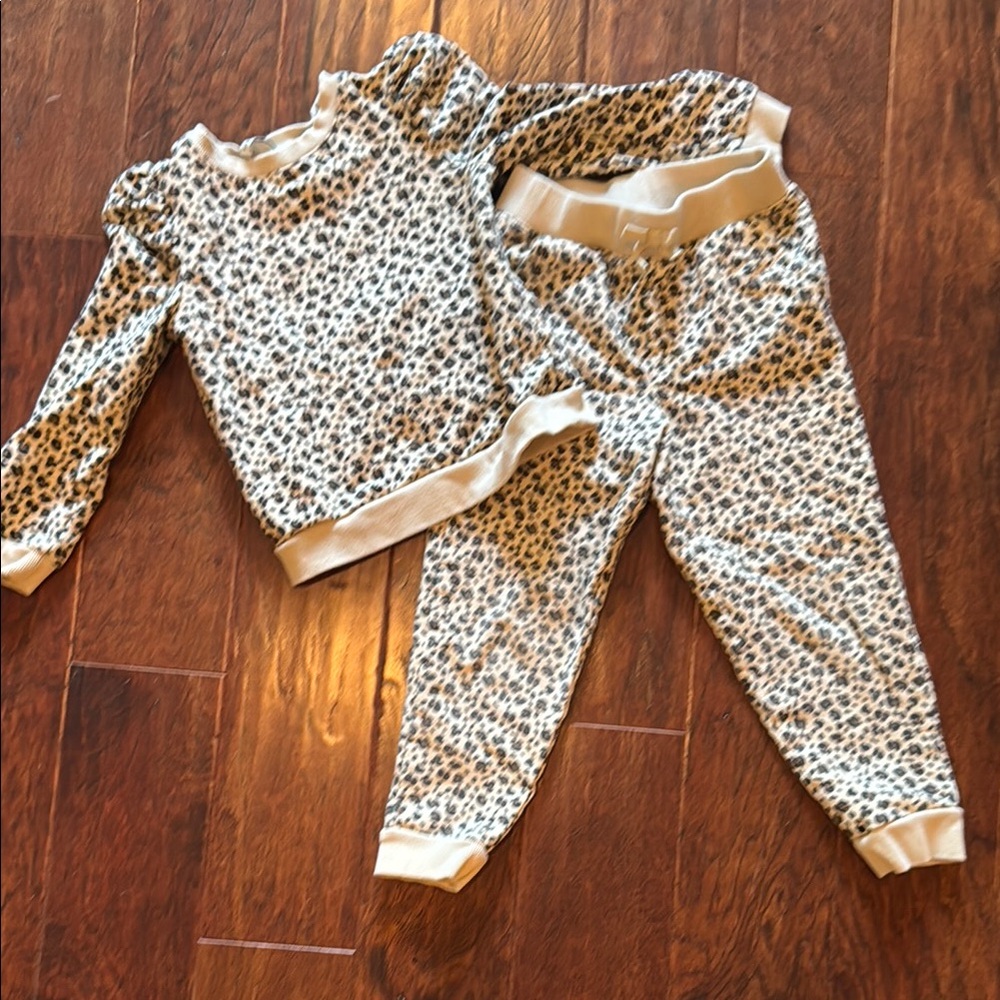 Janie and Jack Leopard Print Kids Matching Set